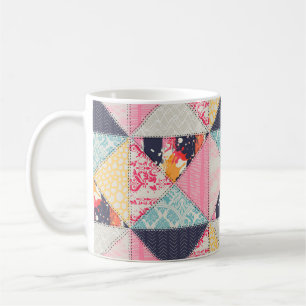 Seamless Patchwork style pattern. Coffee Mug