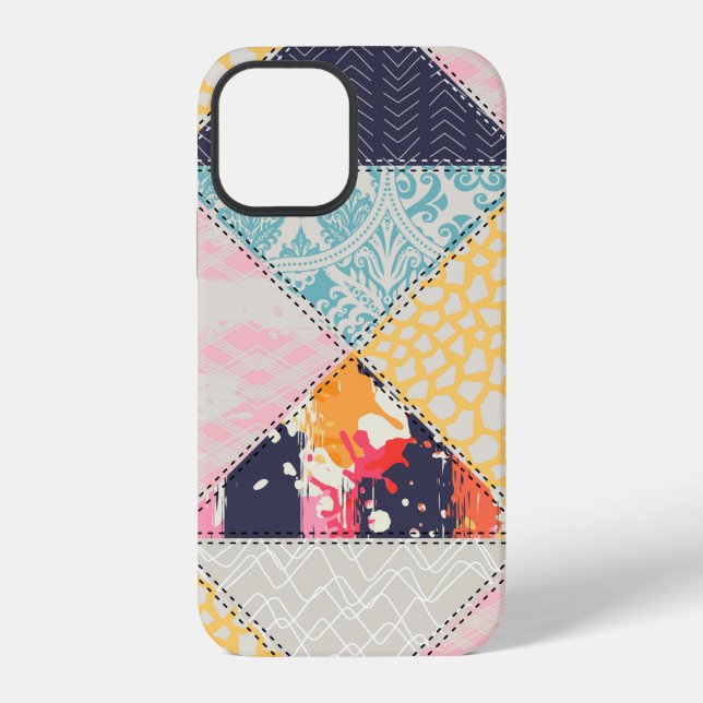 Seamless Patchwork style pattern.  iPhone Case (Back)