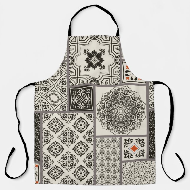 Seamless patchwork tile with Islam, Arabic, Indian Apron (Front)