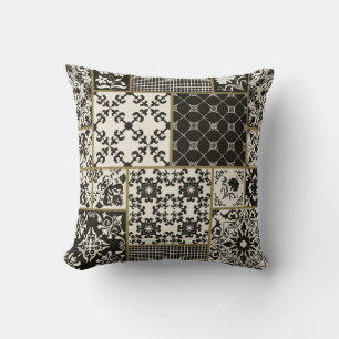 Seamless patchwork tile with Islam, Arabic, Indian Cushion