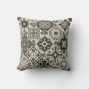 Seamless patchwork tile with Islam, Arabic, Indian Cushion