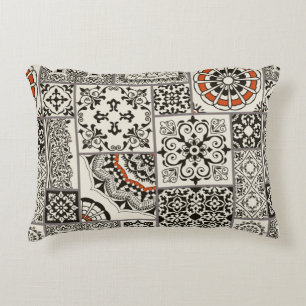 Seamless patchwork tile with Islam, Arabic, Indian Decorative Cushion