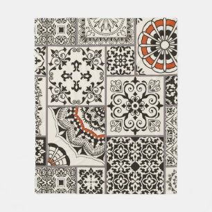 Seamless patchwork tile with Islam, Arabic, Indian Fleece Blanket