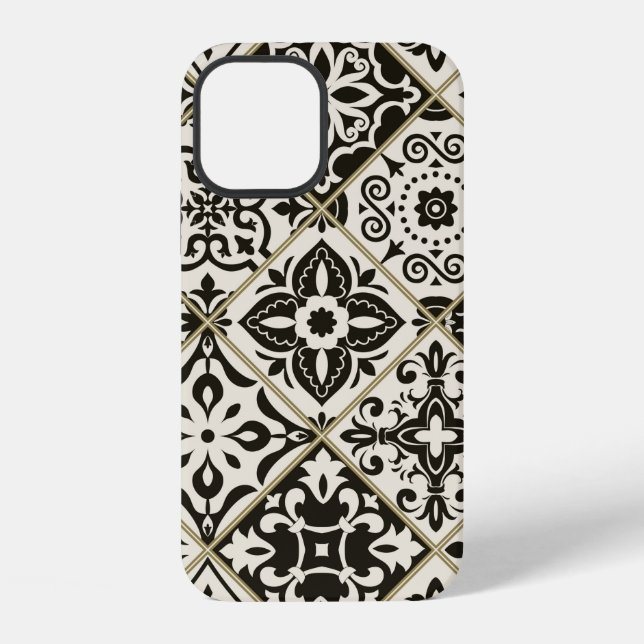 Seamless patchwork tile with Islam, Arabic, Indian iPhone Case (Back)