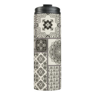 Seamless patchwork tile with Islam, Arabic, Indian Thermal Tumbler