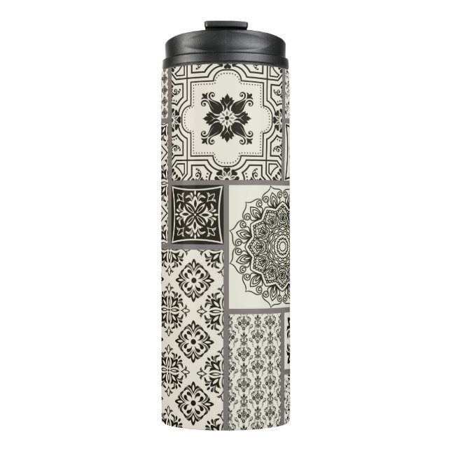Seamless patchwork tile with Islam, Arabic, Indian Thermal Tumbler (Front)