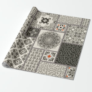 Seamless patchwork tile with Islam, Arabic, Indian Wrapping Paper