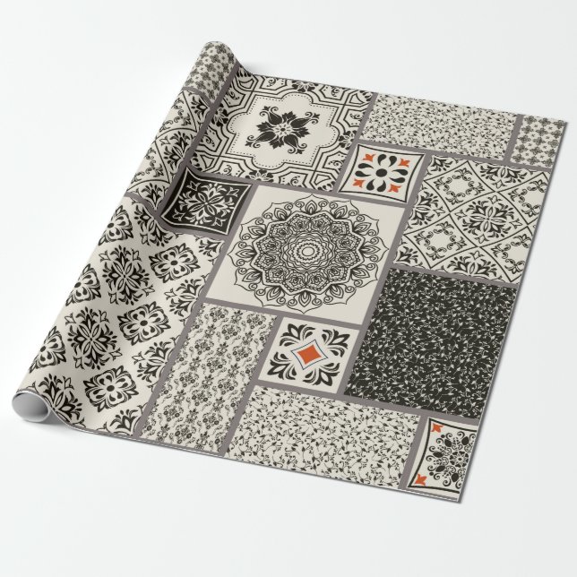 Seamless patchwork tile with Islam, Arabic, Indian Wrapping Paper (Unrolled)