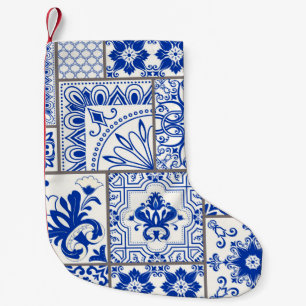 Seamless patchwork tile with Victorian motives. Ma Small Christmas Stocking