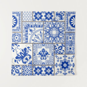 Seamless patchwork tile with Victorian motives. Ma Tapestry