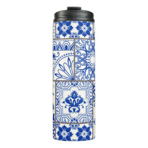 Seamless patchwork tile with Victorian motives. Ma Thermal Tumbler