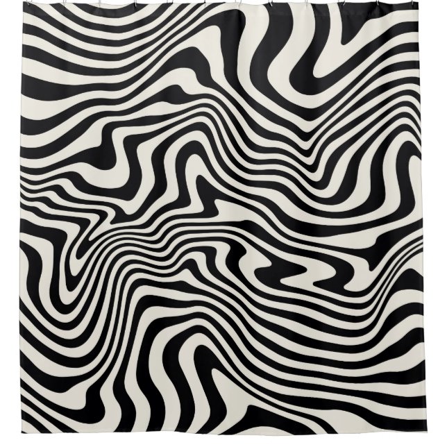  seamless pattern. Abstract striped texture with b Shower Curtain (Front)