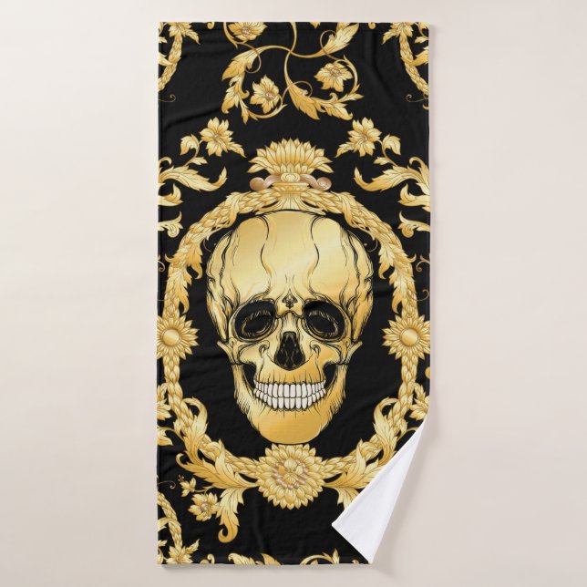 Seamless pattern, background In baroque, rococo, v Bath Towel (Bath Towel)