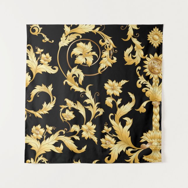 Seamless pattern, background In baroque, rococo, v Tapestry (Front)