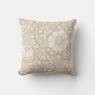 Seamless pattern, background with decorative flowe cushion