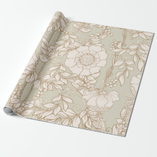 Seamless pattern, background with decorative flowe wrapping paper