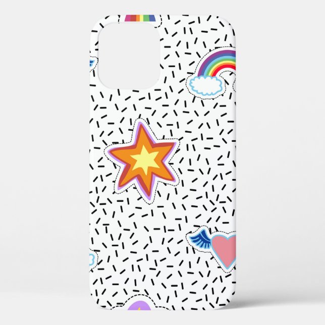 Seamless pattern background with patch cartoon sta Case-Mate iPhone case (Back)