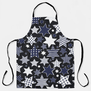 Seamless pattern background with stylised starspat apron