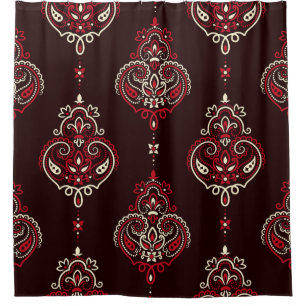 Seamless pattern based on ornament paisley Bandana Shower Curtain