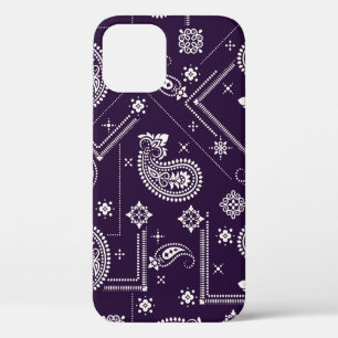 Seamless pattern based on ornament paisley Bandann iPhone 12 Case