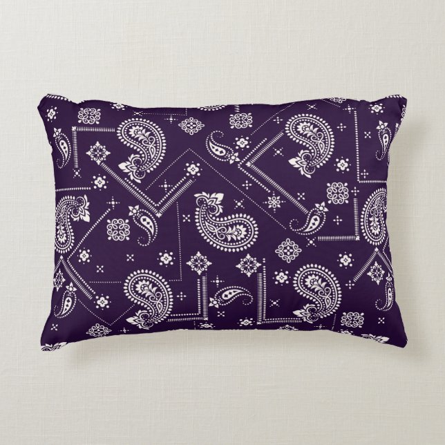 Seamless pattern based on ornament paisley Bandann Decorative Cushion (Front)