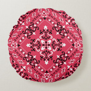 Seamless pattern based on ornament paisley Bandann Round Cushion