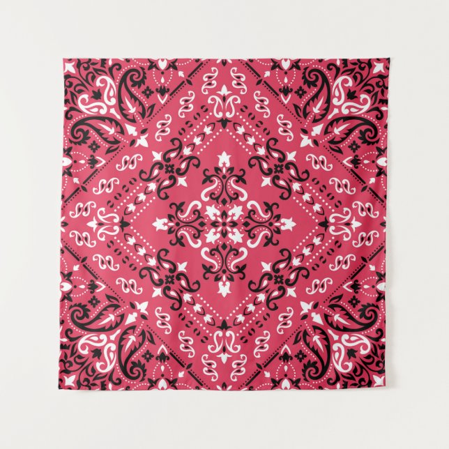 Seamless pattern based on ornament paisley Bandann Tapestry (Front)
