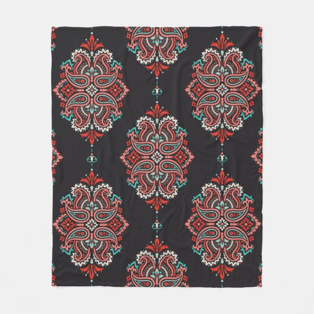 Seamless pattern based on traditional Asian elemen Fleece Blanket (Front)