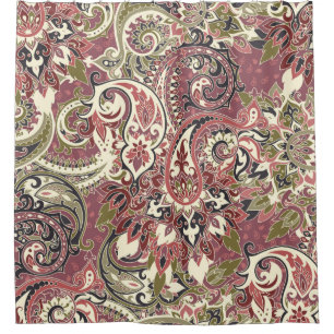 Seamless pattern based on traditional Asian elemen Shower Curtain