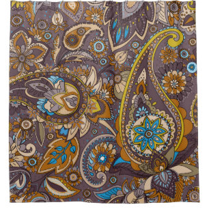 Seamless pattern based on traditional Asian elemen Shower Curtain