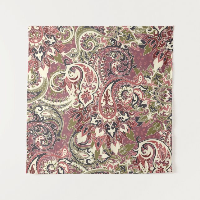 Seamless pattern based on traditional Asian elemen Tapestry (Front)