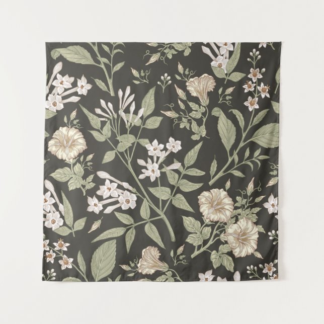 Seamless pattern. Beautiful fabric blooming realis Tapestry (Front)