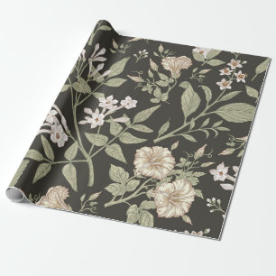Seamless pattern. Beautiful fabric blooming realis Wrapping Paper