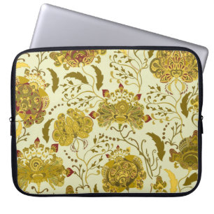 Seamless pattern, big indian paisley flowers. Tren Laptop Sleeve