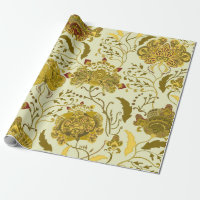 Seamless pattern, big indian paisley flowers. Tren