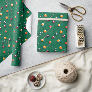 Seamless Pattern Billiards Sports Wrapping Paper