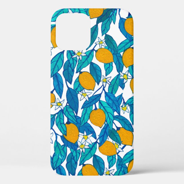 Seamless pattern. Blooming lemon. Flowers neroli.  Case-Mate iPhone Case (Back)