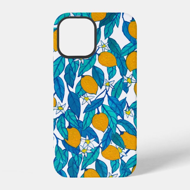 Seamless pattern. Blooming lemon. Flowers neroli.  iPhone Case (Back)