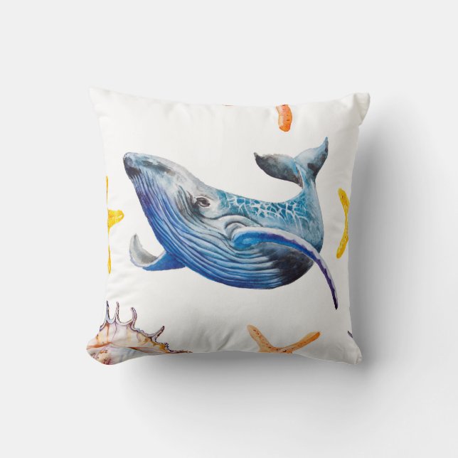 Seamless pattern Caribbean starfish Cushion (Front)