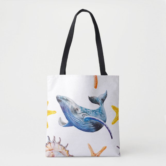 Seamless pattern Caribbean starfish Tote Bag (Front)