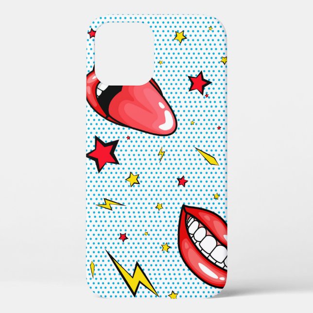 Seamless pattern cartoon comic super speech bubble Case-Mate iPhone case (Back)