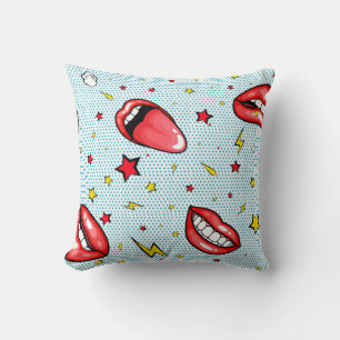Seamless pattern cartoon comic super speech bubble cushion