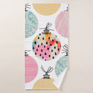 Seamless pattern. Christmas Decor.  Bath Towel