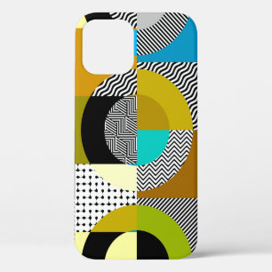 Seamless pattern. Circles pattern in geometric col iPhone 12 Case