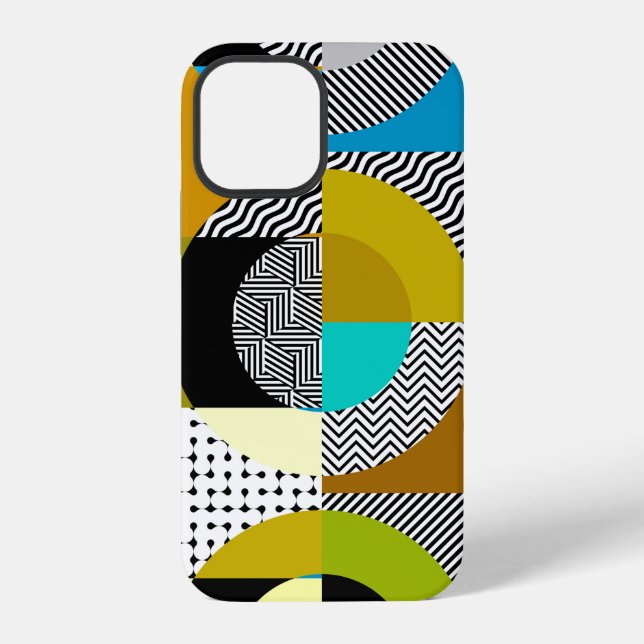Seamless pattern. Circles pattern in geometric col iPhone Case (Back)