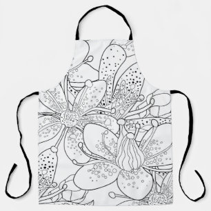 Seamless pattern coloring flower of the Saxifrage Apron