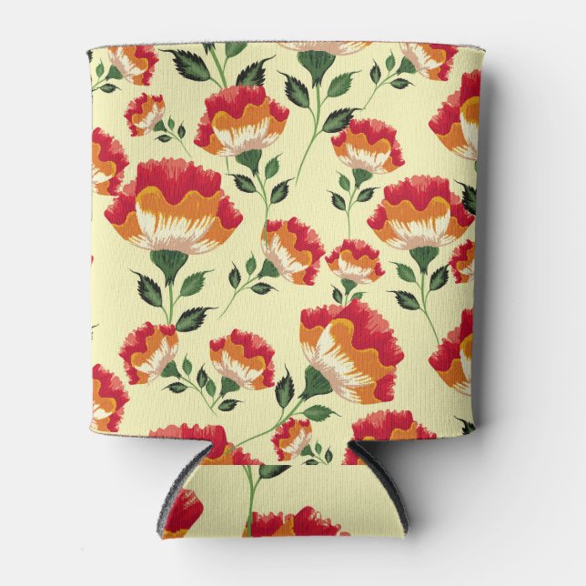 Seamless pattern, colourful flower decoration. can cooler (Front)