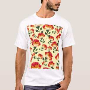 Seamless pattern, colourful flower decoration. T-Shirt