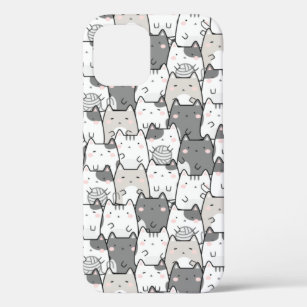 Seamless Pattern Cute Kawaii Cats Case-Mate iPhone Case