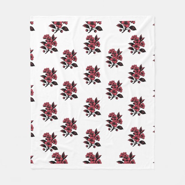 Seamless Pattern Design Fleece Blanket (Front)
